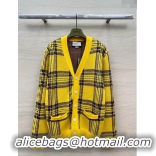 Well Crafted Gucci Wool Cardigan G022317 Yellow 2024