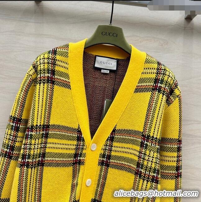 Well Crafted Gucci Wool Cardigan G022317 Yellow 2024