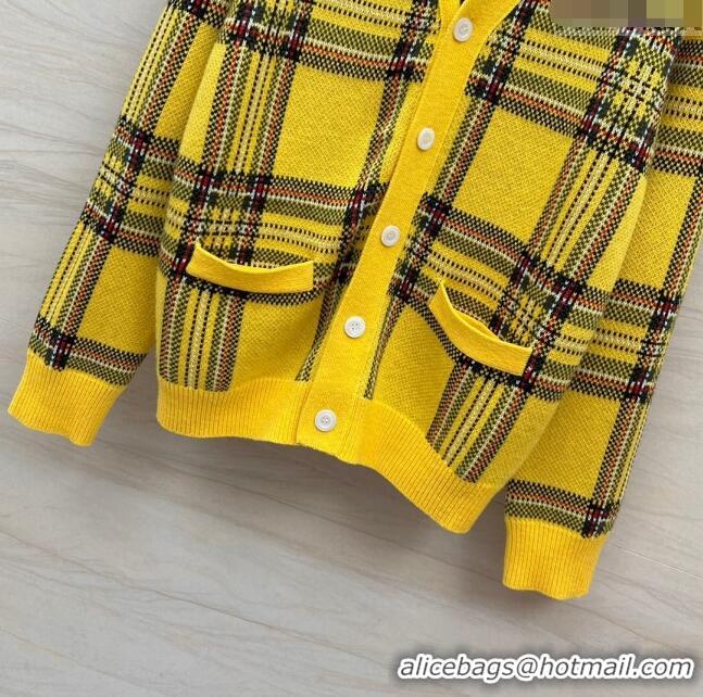 Well Crafted Gucci Wool Cardigan G022317 Yellow 2024