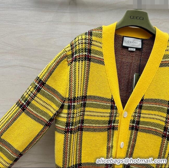 Well Crafted Gucci Wool Cardigan G022317 Yellow 2024