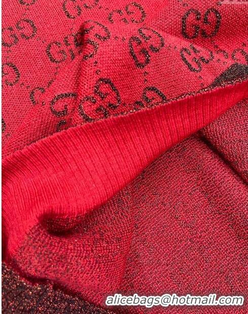 ​Good Looking Gucci Wool & Cashmere Short-sleeved Sweater G022606 Red 2024