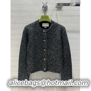 Pretty Style Famous Brand Gucci Sequin Cardigan G022610 Black 2024