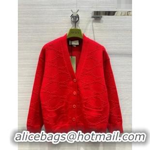 New Style Gucci Wool Cardigan G022612 Red 2024