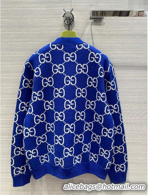 Discount Colorful Gucci Wool Cardigan G022613 Blue 2024