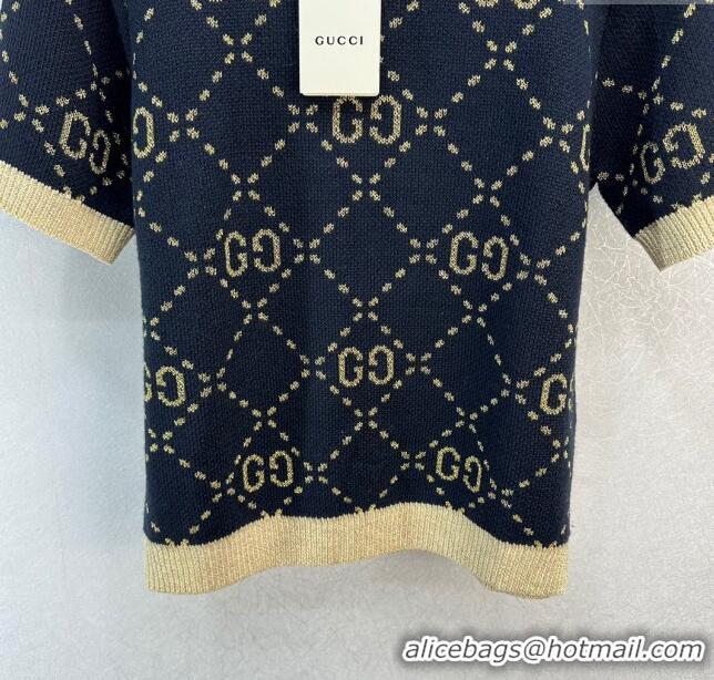 ​Cheapest Gucci Wool & Cashmere Short-sleeved Sweater G022734 Black 2024