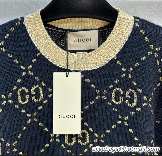 ​Cheapest Gucci Wool & Cashmere Short-sleeved Sweater G022734 Black 2024