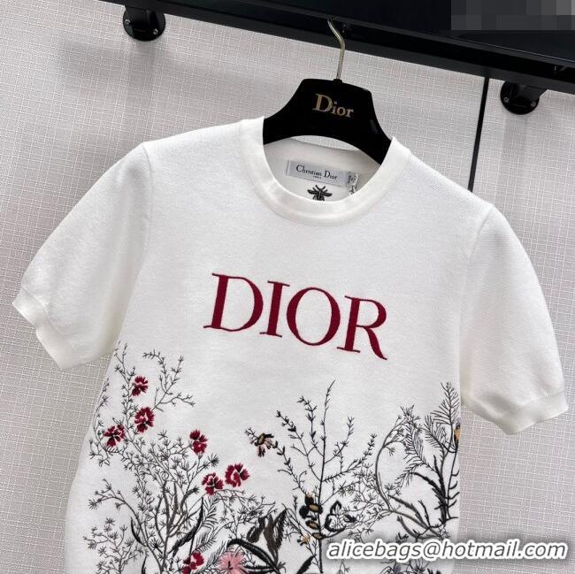 Top Design Dior Knit T-shirt D11034 White 2024