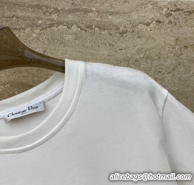 Luxury Cheap Dior Cotton T-shirt D11036 White 2024