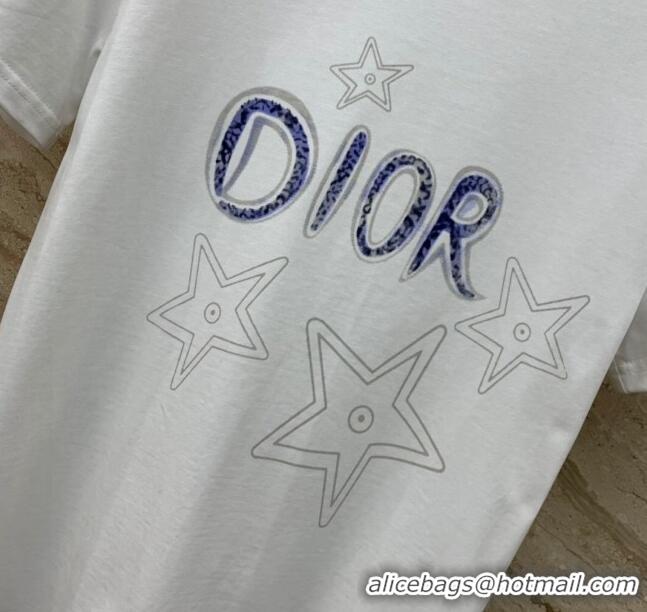 Luxury Cheap Dior Cotton T-shirt D11036 White 2024