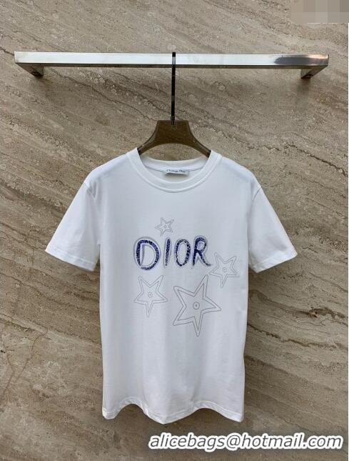 Luxury Cheap Dior Cotton T-shirt D11036 White 2024