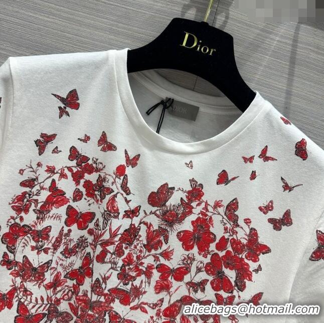 ​Affordable Price Dior Butterfly T-shirt D11205 White 2024