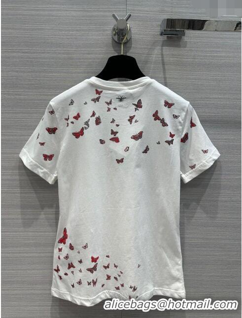 ​Affordable Price Dior Butterfly T-shirt D11205 White 2024