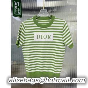 ​Famous Brand Dior Short-sleeved Wool Sweater D022615 Green 2024