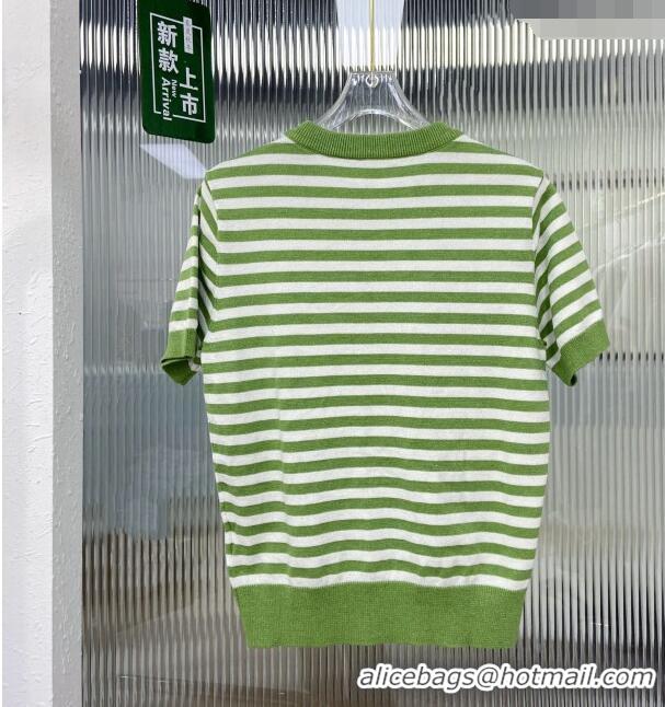 ​Famous Brand Dior Short-sleeved Wool Sweater D022615 Green 2024