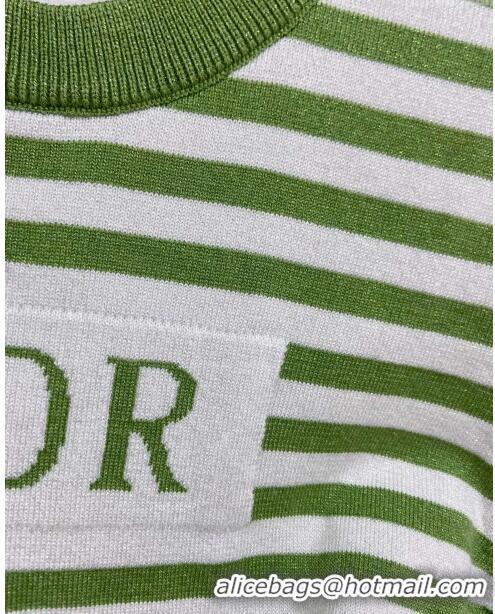 ​Famous Brand Dior Short-sleeved Wool Sweater D022615 Green 2024