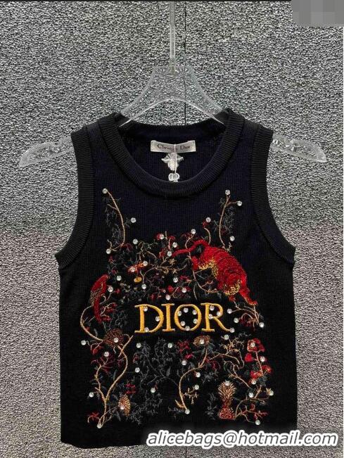 ​Noble Useful Dior Knit Vest D022710 Black 2024