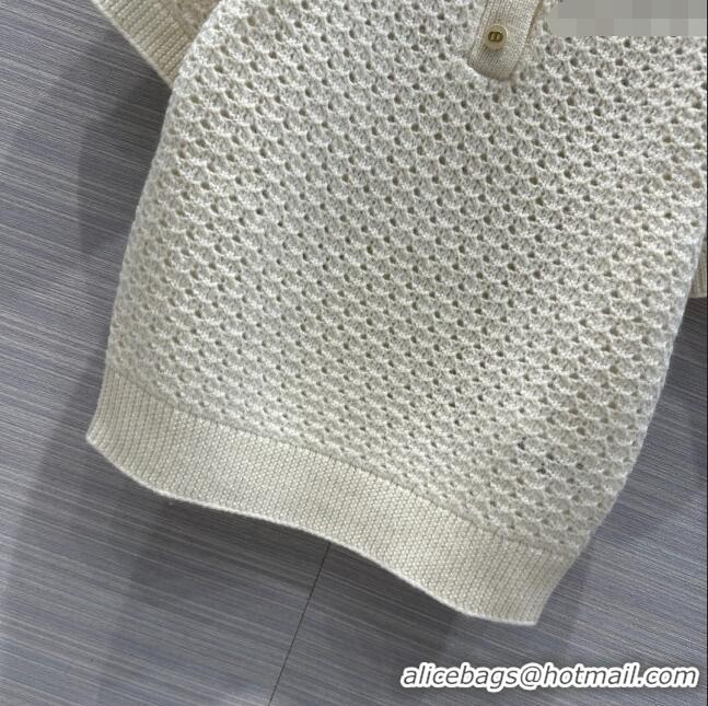 Top Quality Dior Short-sleeved Sweater D022726 Beige 2024