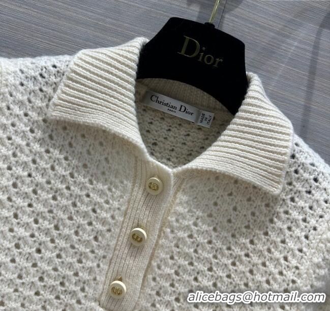 Top Quality Dior Short-sleeved Sweater D022726 Beige 2024