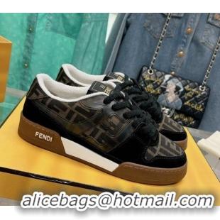 Best Product Fendi Match Low Top Sneakers in Canvas and Suede Black 0129002