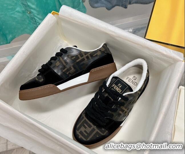 Best Product Fendi Match Low Top Sneakers in Canvas and Suede Black 0129002