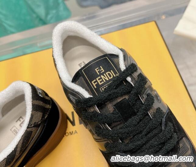 Best Product Fendi Match Low Top Sneakers in Canvas and Suede Black 0129002