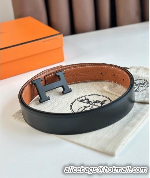 Super Quality Hermes Boucle De Ceinture H & Cuir Reversible Belt 3.2cm in Togo Calf Leather H5382 Brown 2023