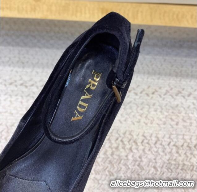 Good Quality Prada Velvet pumps 3.5cm Black 0228051