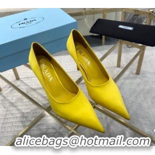 Best Product Prada Satin Pumps 8cm Yellow 0228057