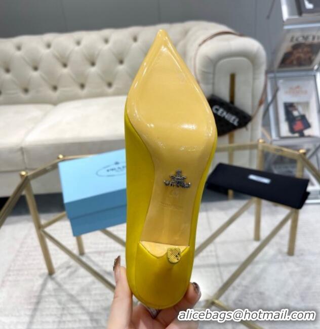 Best Product Prada Satin Pumps 8cm Yellow 0228057