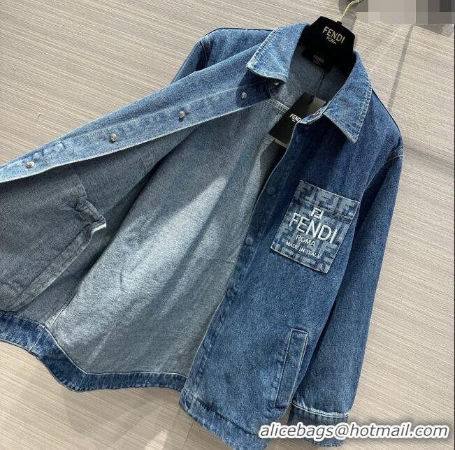 Promotional Fendi Denim Shirt and Skirt F022303 Blue 2024