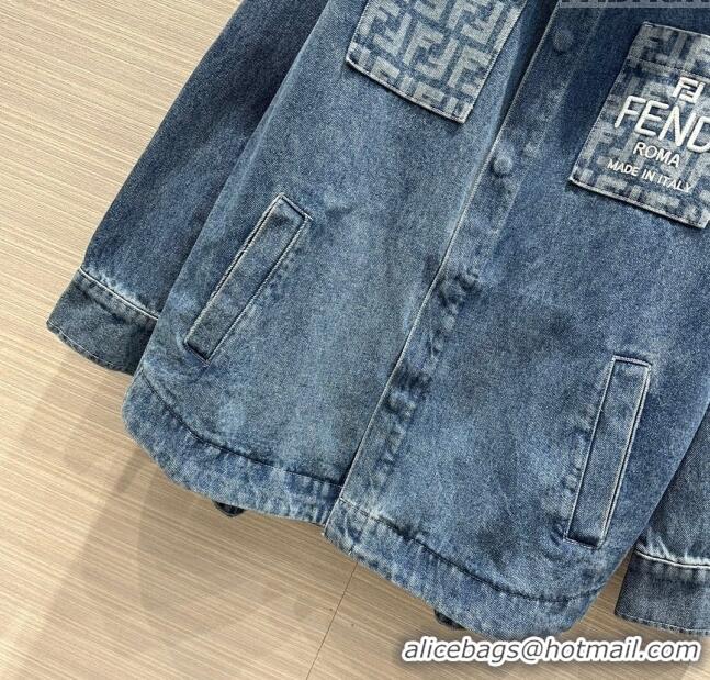 Promotional Fendi Denim Shirt and Skirt F022303 Blue 2024