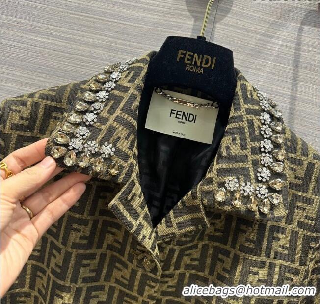 Top Quality Fendi FF Coat F022306 Brown 2024