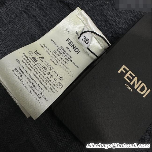 ​Reasonable Price Fendi FF Knit Dress F022621 Black 2024