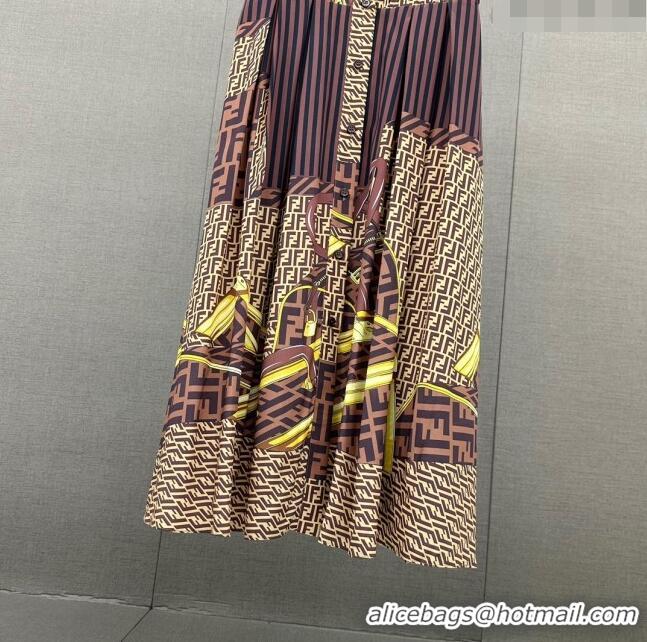 Buy Promotional Fendi FF Dress F022622 Brown 2024