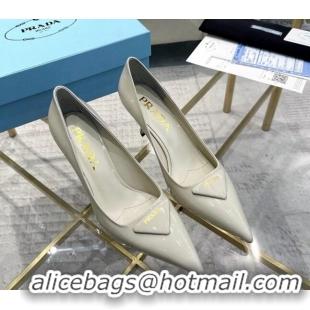 Popular Style Prada Patent leather pumps 7.5cm White 228078