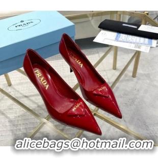 Big Discount Prada Patent leather pumps 7.5cm Red 228079