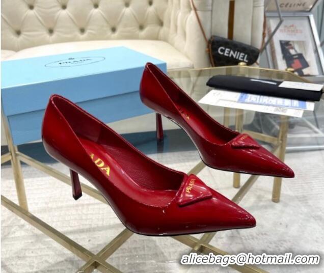 Big Discount Prada Patent leather pumps 7.5cm Red 228079