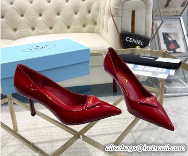 Big Discount Prada Patent leather pumps 7.5cm Red 228079