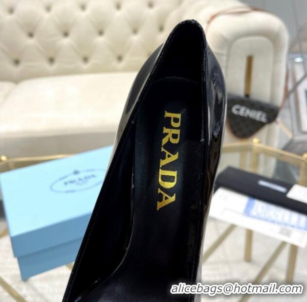 Shop Duplicate Prada Patent leather pumps 7.5cm Black 228080