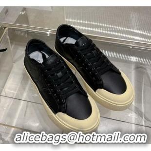 Trendy Design Celine AS-02 Low Lace-up Alan Platform Sneakers 4cm in Calf Leather Black 0124113