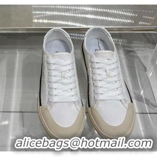 Grade Celine AS-02 Low Lace-up Alan Sneakers 2.5cm in Canvas White 0124119