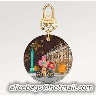 Discount Lous Vuitton Monogram Canvas Illustre Xmas Paris Bag Charm And Key Holder Vivienne Holiday M00872 Pink