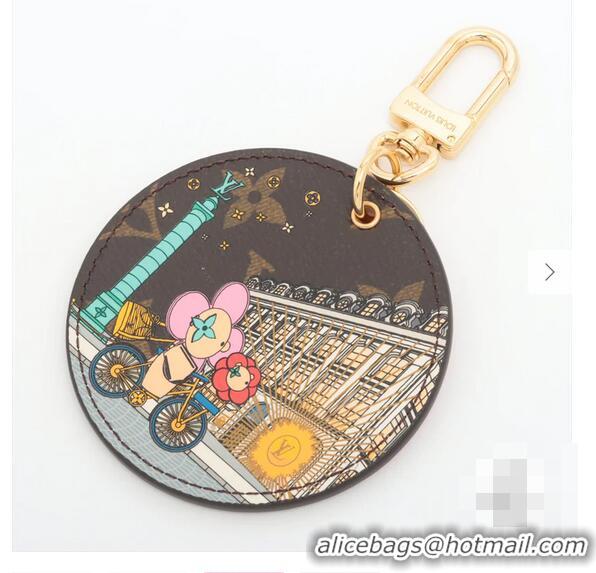 Discount Lous Vuitton Monogram Canvas Illustre Xmas Paris Bag Charm And Key Holder Vivienne Holiday M00872 Pink