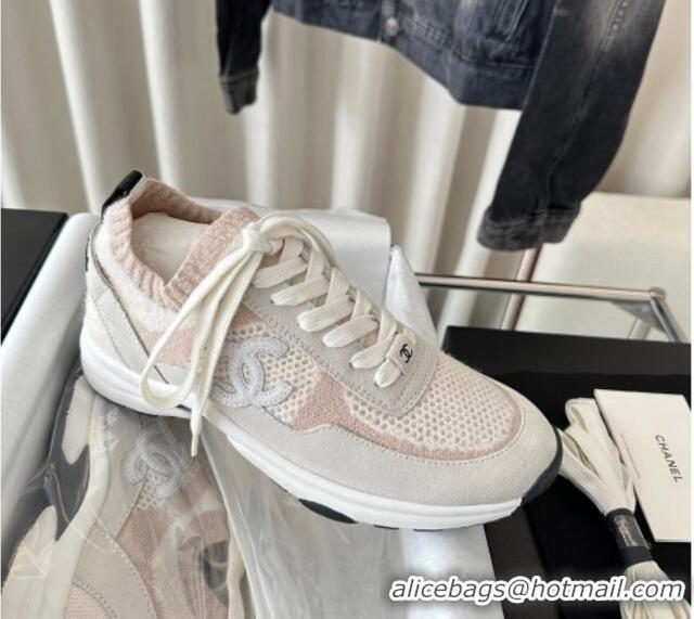 Best Product Chanel Knit Sneakers Pink 0126071 