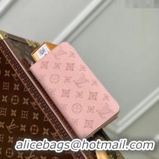 Super Quality Louis Vuitton Mahina Perforated Calf Leather Zippy Wallet M61868 Pink 2023