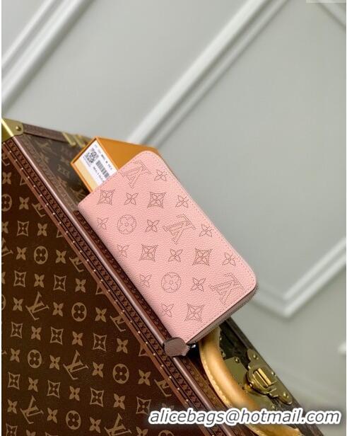 Super Quality Louis Vuitton Mahina Perforated Calf Leather Zippy Wallet M61868 Pink 2023