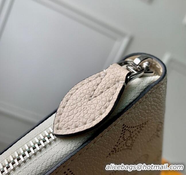 Top Design Louis Vuitton Mahina Perforated Calf Leather Zippy Wallet M61869 Beige 2023