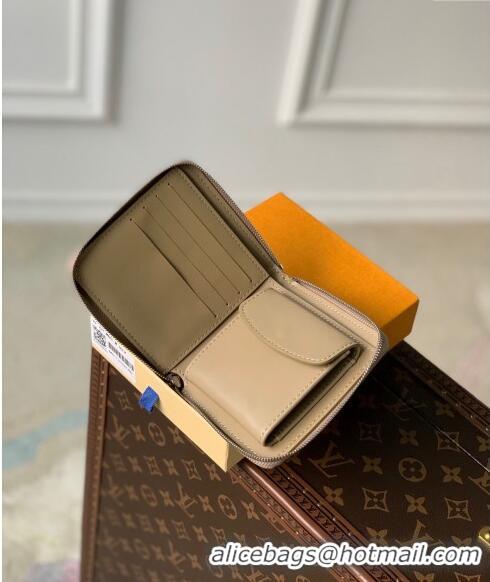 Grade Design Louis Vuitton Zippy Compact Wallet in Mahina Perforated Leather M81558 Galet Beige 2023