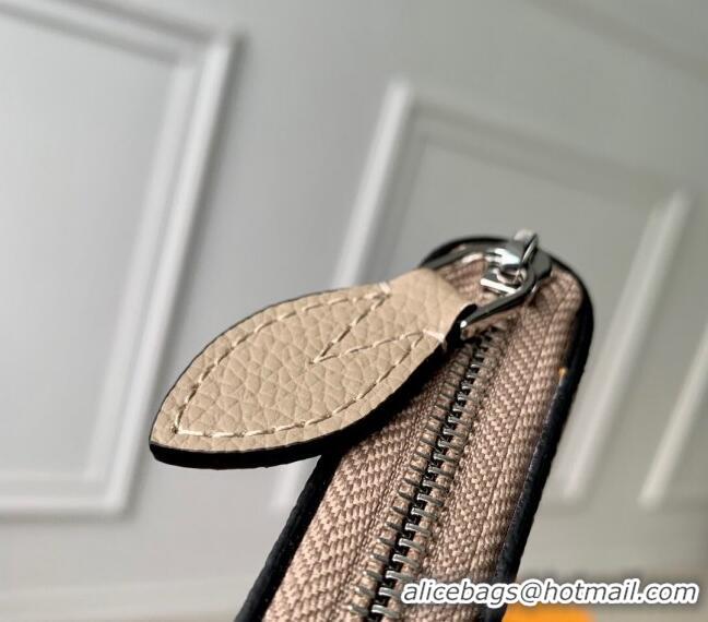 Grade Design Louis Vuitton Zippy Compact Wallet in Mahina Perforated Leather M81558 Galet Beige 2023