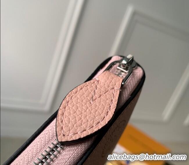 Low Price Louis Vuitton Mahina Perforated Leather Zippy Compact Wallet M81558 Pink 2023